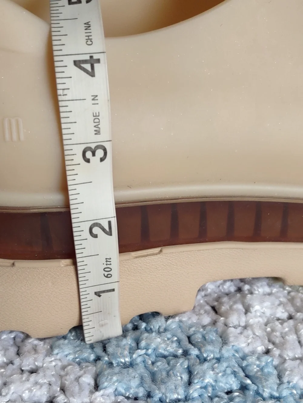 Melissa 10 Platform Tan Jelly Loafer Vegan Shoes